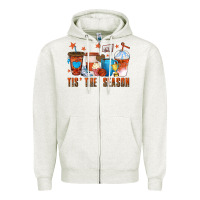 Oatmeal Heather basketball tisthe season coffee cups Zipper Hoodie - texasbilliewilder