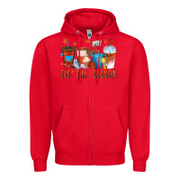 Red basketball tisthe season coffee cups Zipper Hoodie - texasbilliewilder