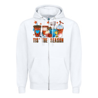 White basketball tisthe season coffee cups Zipper Hoodie - texasbilliewilder