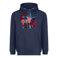 Navy Let's get lit 4th of july Heavyweight Hoodie - CowGirlArtShop