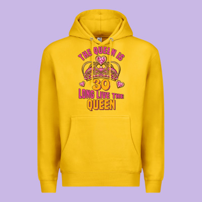 The Queen Is 30 Long Live The Queen Premium Hoodie Designed By Jasminsmagicworld