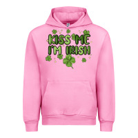 Fuchsia Pink kiss me i'm irish Urban Hoodie - MaliasSmallBusiness