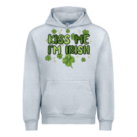 Heather Grey kiss me i'm irish Urban Hoodie - MaliasSmallBusiness