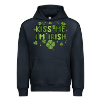 Navy kiss me i'm irish Urban Hoodie - MaliasSmallBusiness