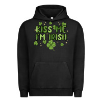Pigment Black kiss me i'm irish Urban Hoodie - MaliasSmallBusiness