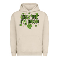 Pigment French Oak kiss me i'm irish Urban Hoodie - MaliasSmallBusiness