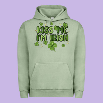 Kiss Me I'm Irish Urban Hoodie Designed By Maliassmallbusiness