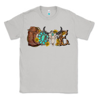 Moon Dust western love bull skull with gemstone and sunflowe Classic Tee - texasbilliewilder