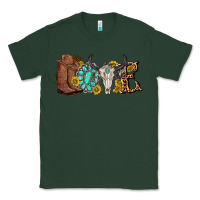 Sports Green western love bull skull with gemstone and sunflowe Classic Tee - texasbilliewilder