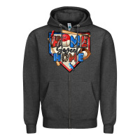 Charcoal Heather home sweet home baseball Zipper Hoodie - Zillion Design Studio