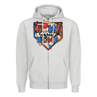 Dove Grey home sweet home baseball Zipper Hoodie - Zillion Design Studio