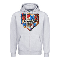 Heather Grey home sweet home baseball Zipper Hoodie - Zillion Design Studio