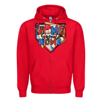 Red home sweet home baseball Zipper Hoodie - Zillion Design Studio