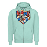 Seafoam home sweet home baseball Zipper Hoodie - Zillion Design Studio
