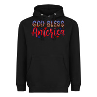 Black God bless America Heavyweight Hoodie - Neo Western