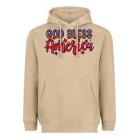 Mushroom God bless America Heavyweight Hoodie - Neo Western