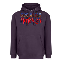 Plum God bless America Heavyweight Hoodie - Neo Western
