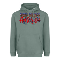Sage God bless America Heavyweight Hoodie - Neo Western
