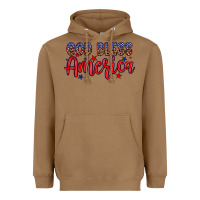 Toasted Coconut God bless America Heavyweight Hoodie - Neo Western
