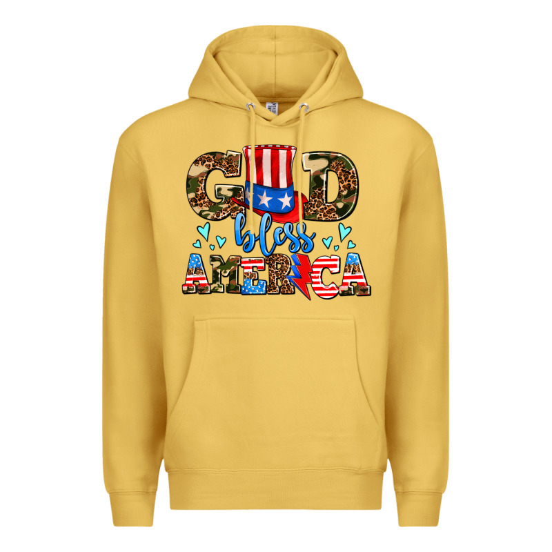 God Bless America Premium Hoodie by AdoDesignShop | Teevron