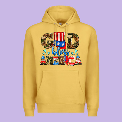 God Bless America Premium Hoodie Designed By Adodesignshop