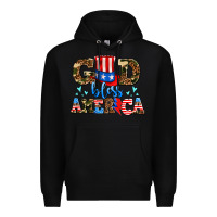 Black god bless america Premium Hoodie - AdoDesignShop