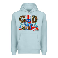 Blue Mist god bless america Premium Hoodie - AdoDesignShop