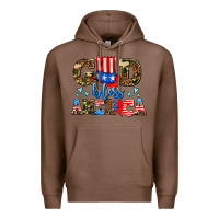 Chestnut god bless america Premium Hoodie - AdoDesignShop
