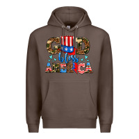 Coffee god bless america Premium Hoodie - AdoDesignShop