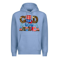 Colony Blue god bless america Premium Hoodie - AdoDesignShop