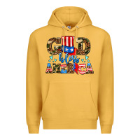 Mustard god bless america Premium Hoodie - AdoDesignShop