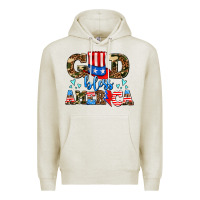 Oatmeal Heather god bless america Premium Hoodie - AdoDesignShop