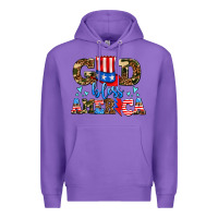 Purple god bless america Premium Hoodie - AdoDesignShop