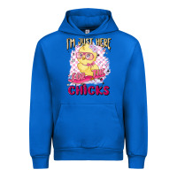 Cobalt i'm just here for the chicks Urban Hoodie - MaliasSmallBusiness