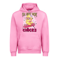 Fuchsia Pink i'm just here for the chicks Urban Hoodie - MaliasSmallBusiness