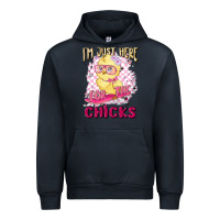 Navy i'm just here for the chicks Urban Hoodie - MaliasSmallBusiness