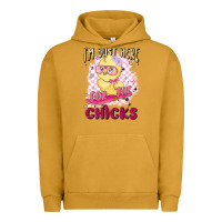 Pigment Peanut Butter i'm just here for the chicks Urban Hoodie - MaliasSmallBusiness