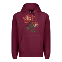 Burgundy love rose grandiflora rose Premium Hoodie - LillyAllenDesigns