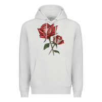 Dove Grey love rose grandiflora rose Premium Hoodie - LillyAllenDesigns