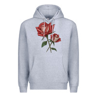 Heather Grey love rose grandiflora rose Premium Hoodie - LillyAllenDesigns