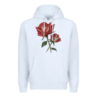 White love rose grandiflora rose Premium Hoodie - LillyAllenDesigns