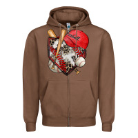 Chestnut baseball home plate Zipper Hoodie - Zillion Design Studio