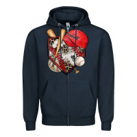 Navy baseball home plate Zipper Hoodie - Zillion Design Studio