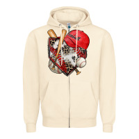 Sandshell baseball home plate Zipper Hoodie - Zillion Design Studio