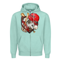 Seafoam baseball home plate Zipper Hoodie - Zillion Design Studio