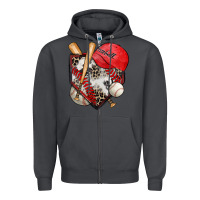Smoke baseball home plate Zipper Hoodie - Zillion Design Studio