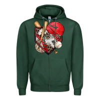 Sports Green baseball home plate Zipper Hoodie - Zillion Design Studio