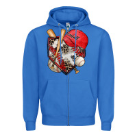 True Royal baseball home plate Zipper Hoodie - Zillion Design Studio