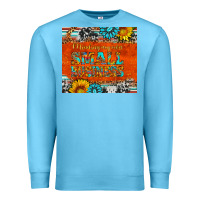 Ocean Blue minding my own small business Premium Sweatshirt - HRA Design Shop