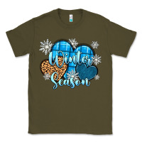 Army Green snow hearts winter season Classic Tee - Zillion Design Studio